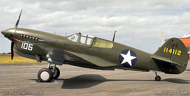 Curtiss P-40F-1CU Warhawk con número de Serie 41-14112 se conserva en The Old Aeroplane Company en Tyabb, Victoria, Australia