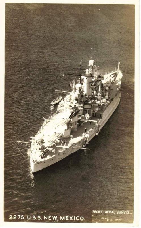 Vista Aérea del USS New Mexico en el verano de 1940