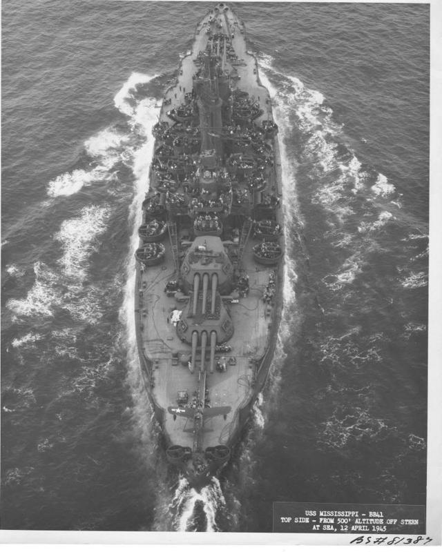 El USS Mississippi BB-41. 1944 - 1945