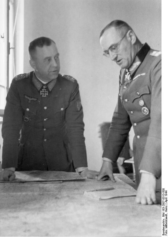 Otto Wöhler en la reunión informativa con Schorner. Rumanía, 4 de noviembre de 1944