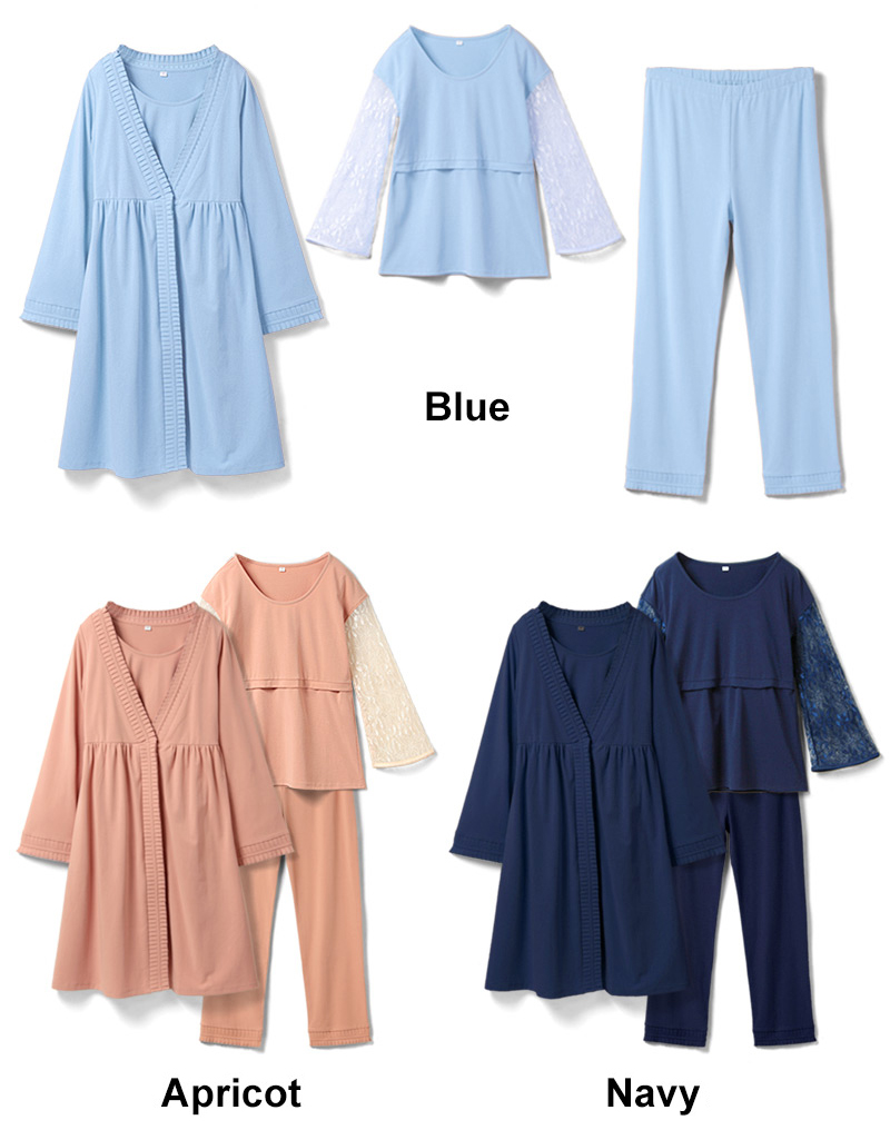 Maternity Nursing Pajamas 3 pieces Set