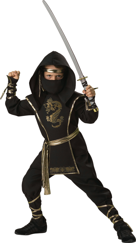 VESTITO CARNEVALE + ACCESSORI RED DRAGON NINJA COSTUME SET ARMI