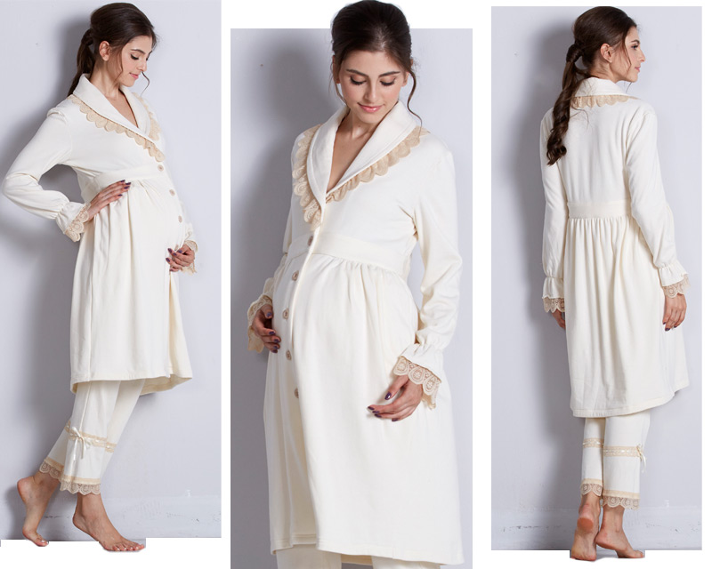 Sleep Well Maternity/Nursing Nightgown & Robe Set – Accouchée Official