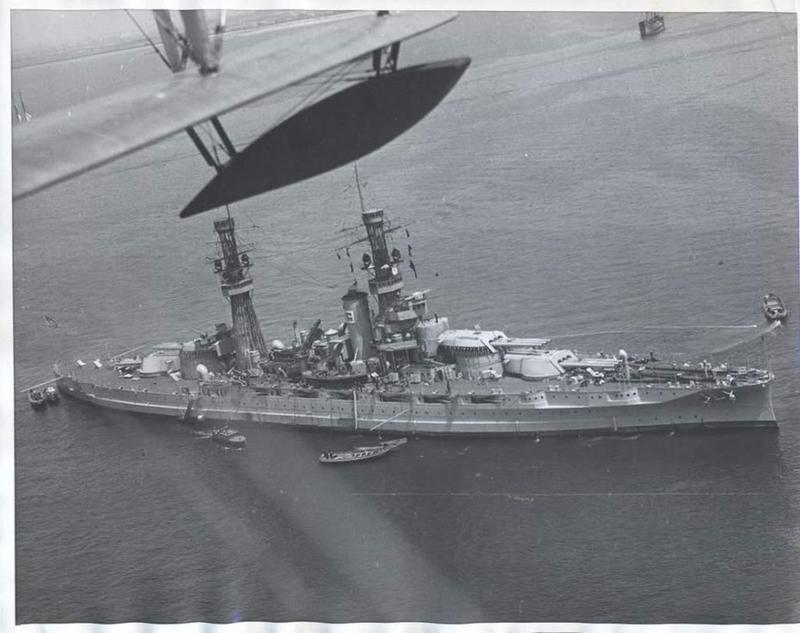 Vista Aérea del USS Arizona en 1921