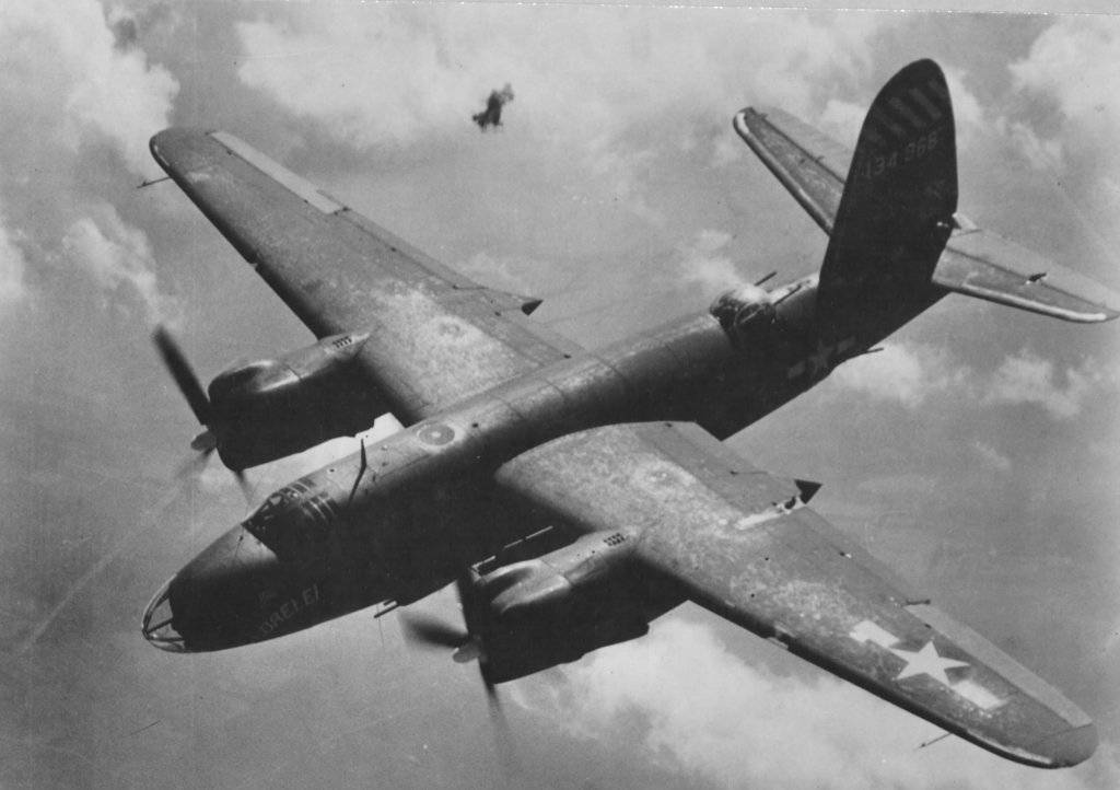 Martin B-26C Marauder 42-43304 Flak Bait en vuelo, 1945