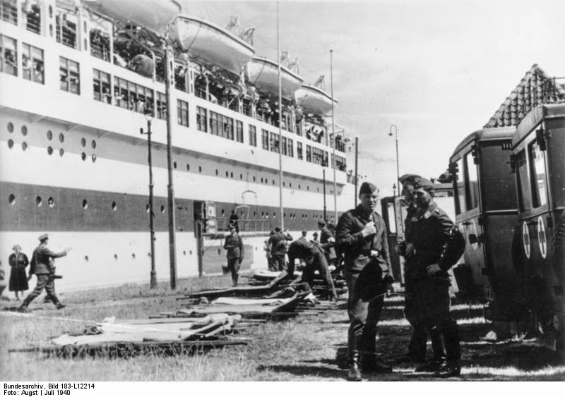 El Wilhelm Gustloff, transformado en buque hospital