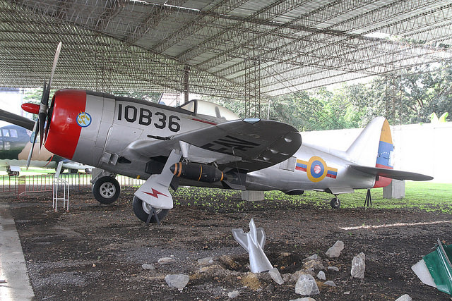 Republic P-47D Thunderbolt con número de Serie 44-32809 conservado en el Aeronautics Museum of Maracay en Venezuela