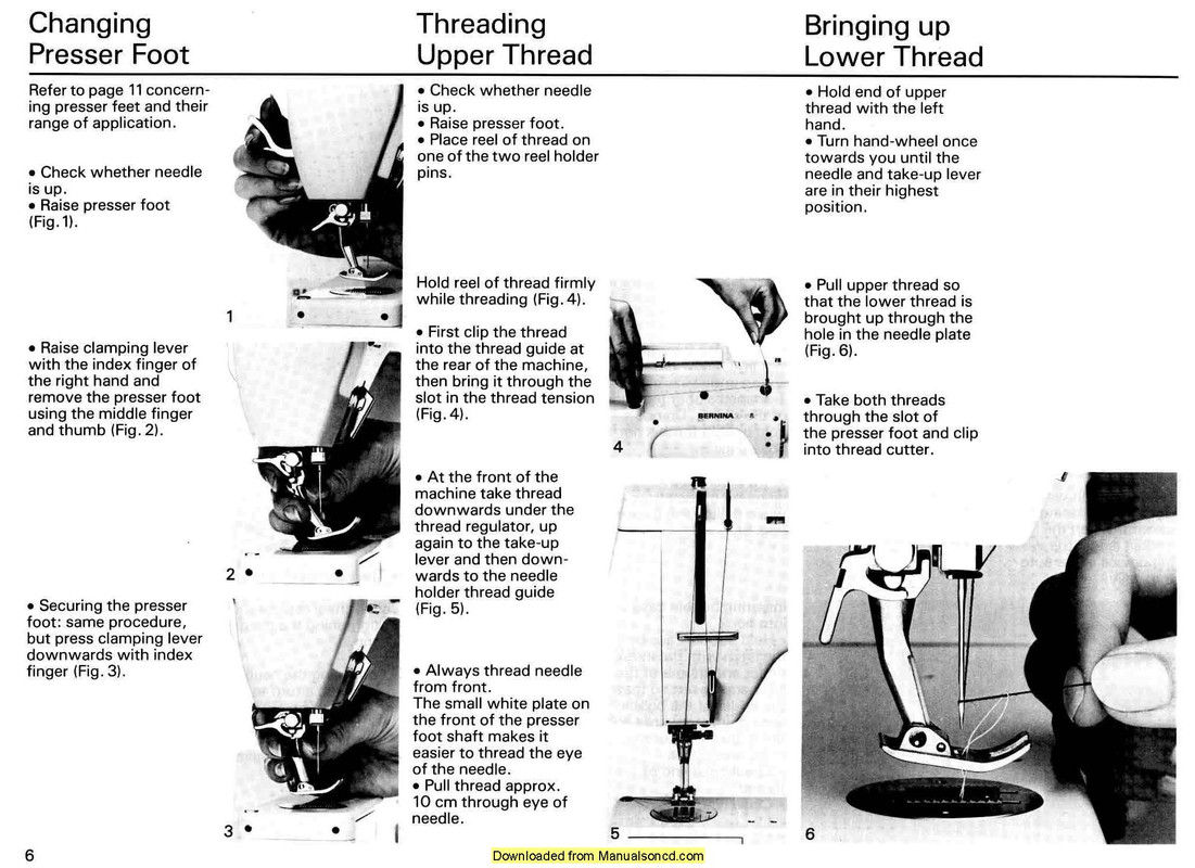 Free Bernina 801-802-803 sport sewing machine threading guide
