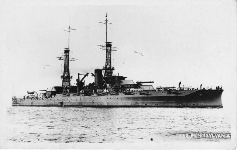 El USS Pennsylvania en alta mar el 10 de diciembre de 1916
